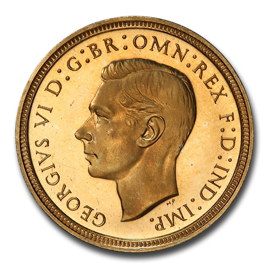 1937 Great Britain Gold 1/2 Sovereign George VI PR-66 PCGS