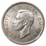 1937 Great Britain Silver Crown George VI Choice Unc NGC