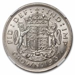 1937 Great Britain Silver Crown George VI Choice Unc NGC