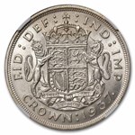 1937 Great Britain Silver Crown George VI Unc NGC