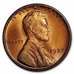 1937 Lincoln Cent 50-Coin Roll BU