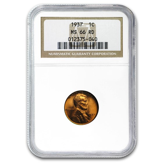 1937 Lincoln Cent MS-66 NGC (Red) 1937 Lincoln Cent MS-66 NGC (Red)