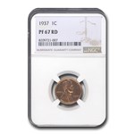 1937 Lincoln Cent PF-67 NGC (Red)