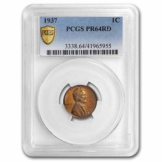 1937 Lincoln Cent PR-64 PCGS (Red) 1937 Lincoln Cent PR-64 PCGS (Red)