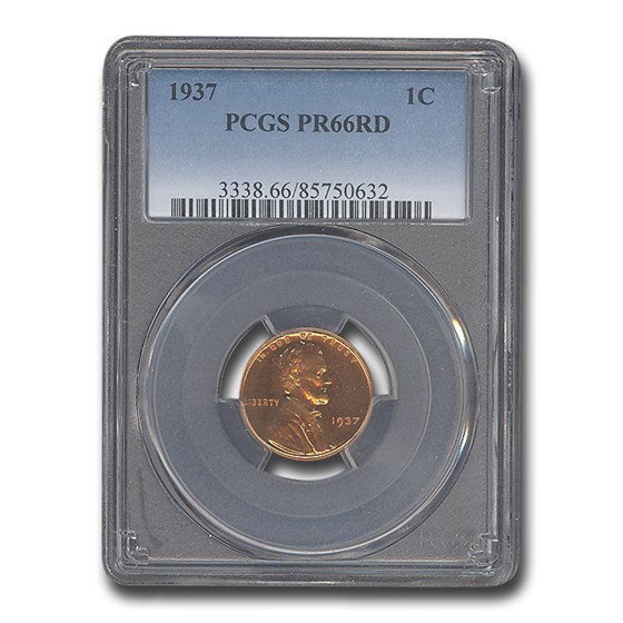 1937 Lincoln Cent PR-66 PCGS (Red) 1937 Lincoln Cent PR-66 PCGS (Red)