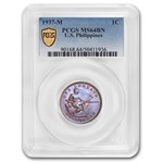 1937-M Philippines Centavo MS-64 PCGS (Brown)