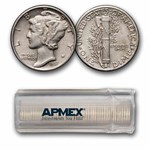 1937 Mercury Dime 50-Coin Roll Avg Circ