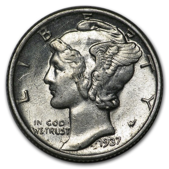 1937 Mercury Dime BU 1937 Mercury Dime BU
