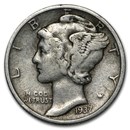 1937 Mercury Dime Good/VF