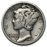 1937 Mercury Dime Good/VF
