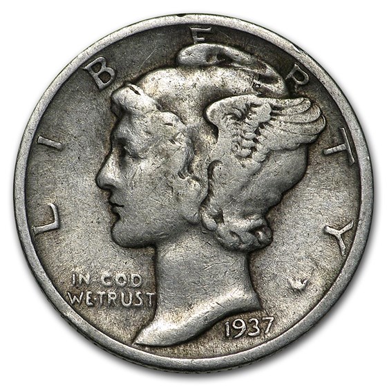 1937 Mercury Dime Good/VF 1937 Mercury Dime Good/VF
