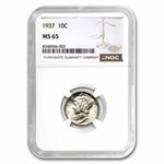 1937 Mercury Dime MS-65 NGC