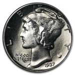 1937 Mercury Dime MS-65 PCGS (FB)