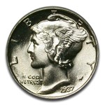 1937 Mercury Dime MS-66 PCGS (FB)