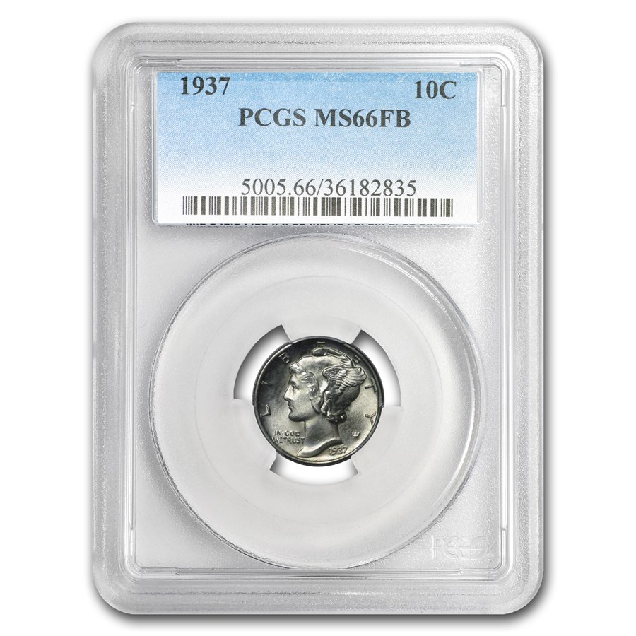 1937 Mercury Dime MS-66 PCGS (FB)
