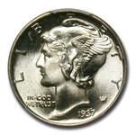 1937 Mercury Dime MS-68 PCGS (FB)
