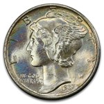 1937 Mercury Dime MS-68 PCGS (FB)