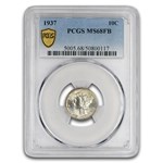 1937 Mercury Dime MS-68 PCGS (FB)