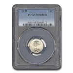 1937 Mercury Dime MS-68 PCGS (FB)