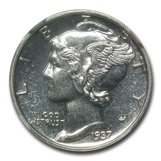 1937 Mercury Dime PF-65 NGC 1937 Mercury Dime PF-65 NGC