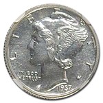 1937 Mercury Dime PF-66 NGC