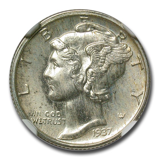 1937 Mercury Dime PF-66+ NGC 1937 Mercury Dime PF-66+ NGC