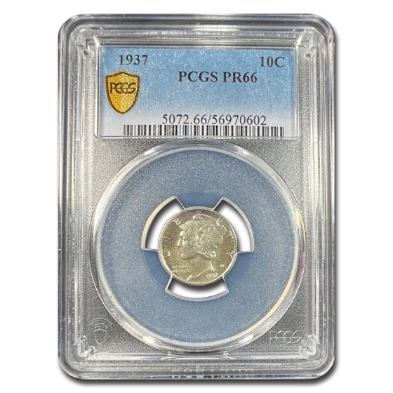 1937 Mercury Dime PR-66 PCGS 1937 Mercury Dime PR-66 PCGS