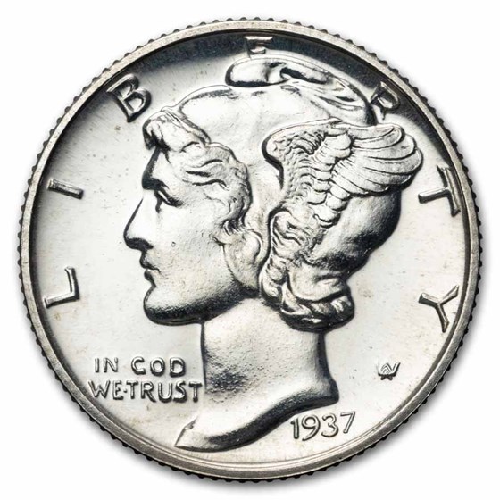 1937 Mercury Dime Proof