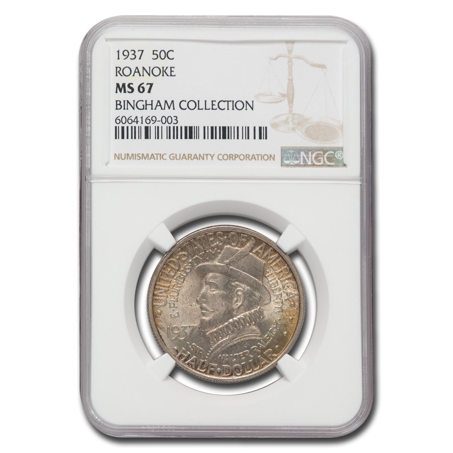 1937 Roanoke Half Dollar 350th Anniversary MS-67 NGC
