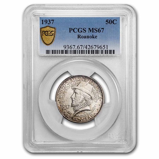 1937 Roanoke Half Dollar 350th Anniversary MS-67 PCGS 1937 Roanoke Half Dollar 350th Anniversary MS-67 PCGS