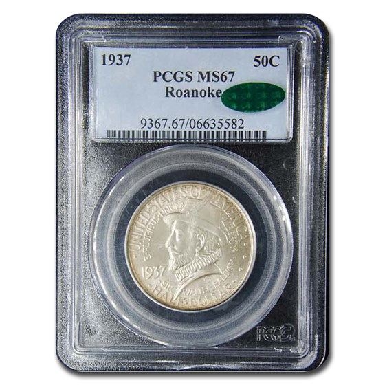 1937 Roanoke Half Dollar Commem MS-67 PCGS CAC 1937 Roanoke Half Dollar Commem MS-67 PCGS CAC