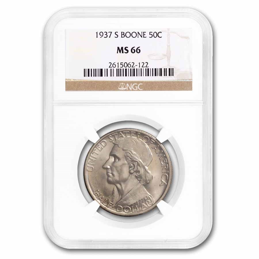 1937-S Boone Commemorative Half Dollar MS-66 NGC