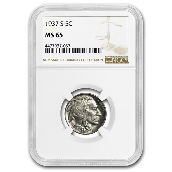 1937-S Buffalo Nickel MS-65 NGC 1937-S Buffalo Nickel MS-65 NGC