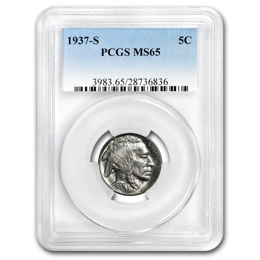 1937-S Buffalo Nickel MS-65 PCGS