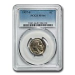 1937-S Buffalo Nickel MS-66 PCGS