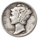 1937-S Mercury Dime Avg Circ