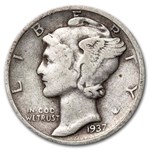 1937-S Mercury Dime Avg Circ