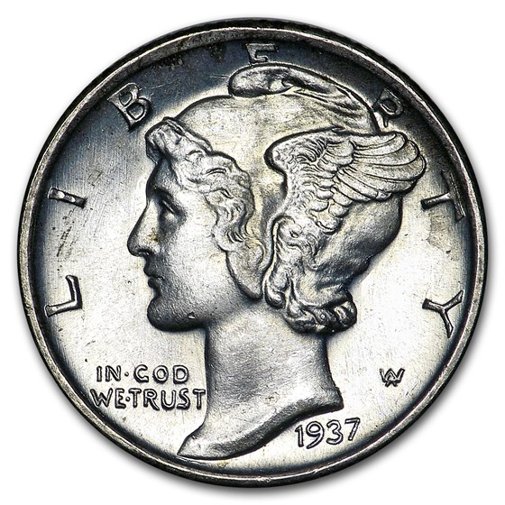 1937-S Mercury Dime BU 1937-S Mercury Dime BU