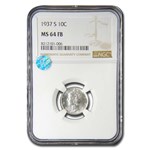 1937-S Mercury Dime MS-64 NGC (FB)