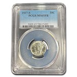 1937-S Mercury Dime MS-65 PCGS (FB)