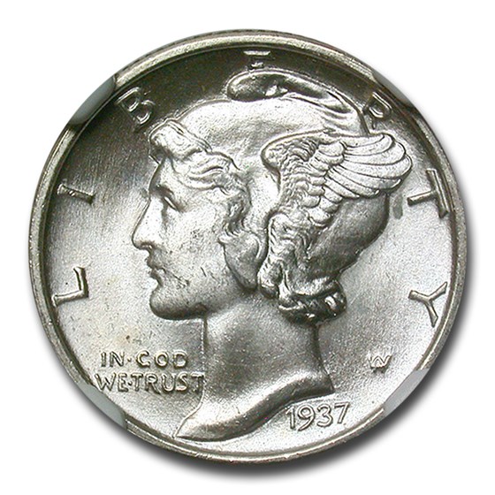1937-S Mercury Dime MS-67 NGC 1937-S Mercury Dime MS-67 NGC