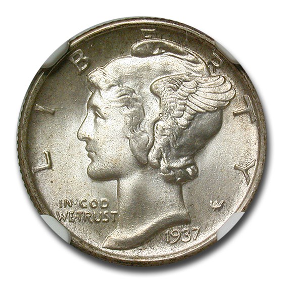 1937-S Mercury Dime MS-67+ NGC 1937-S Mercury Dime MS-67+ NGC