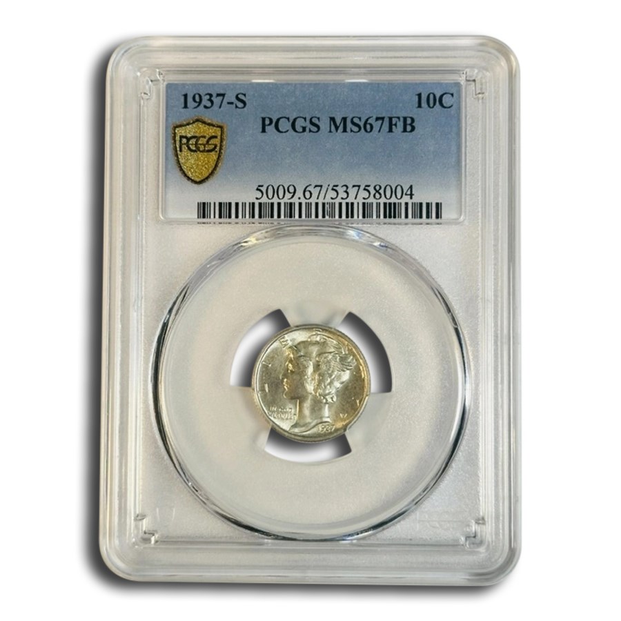 1937-S Mercury Dime MS-67 PCGS (FB)