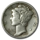 1937-S Mercury Dime XF