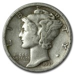 1937-S Mercury Dime XF