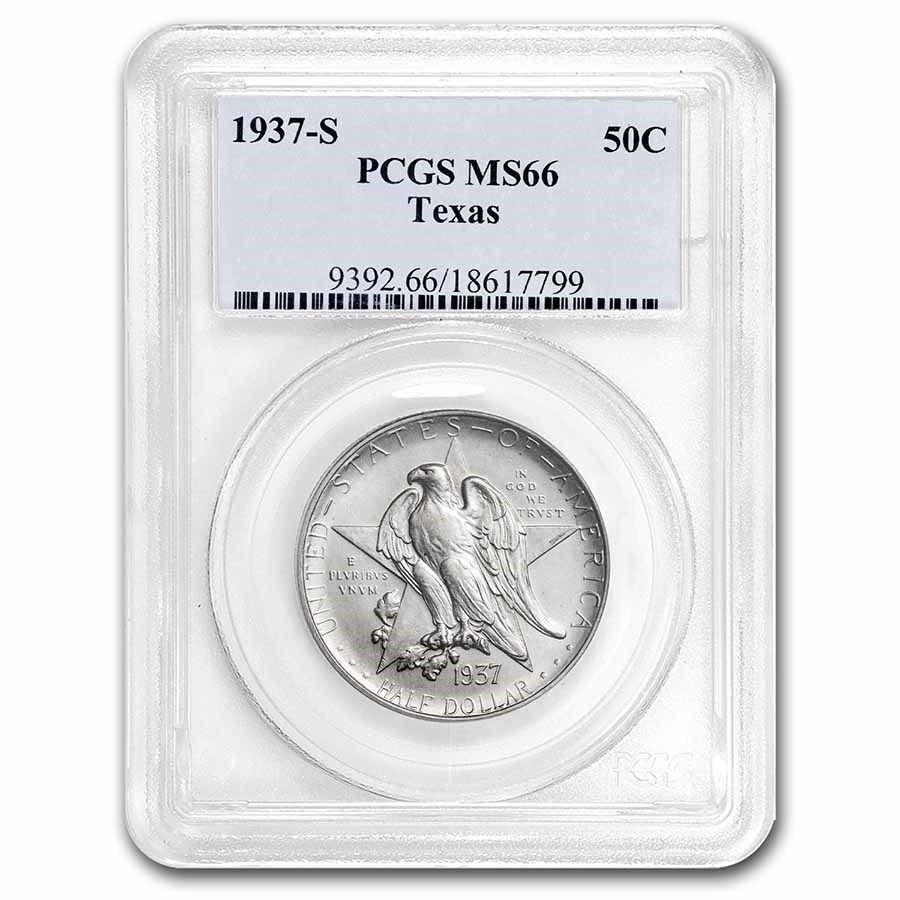 1937-S Texas Independence Centennial Half Dollar MS-66 PCGS