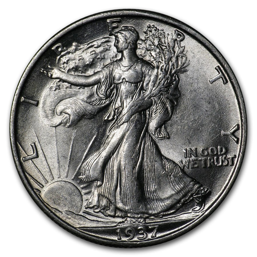 1937-S Walking Liberty Half Dollar BU