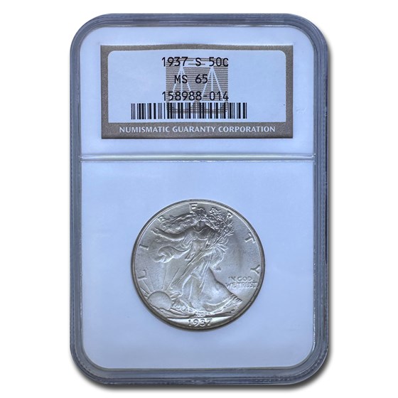 1937-S Walking Liberty Half Dollar MS-65 NGC