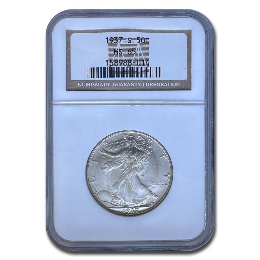 1937-S Walking Liberty Half Dollar MS-65 NGC