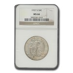 1937-S Walking Liberty Half Dollar MS-66 NGC